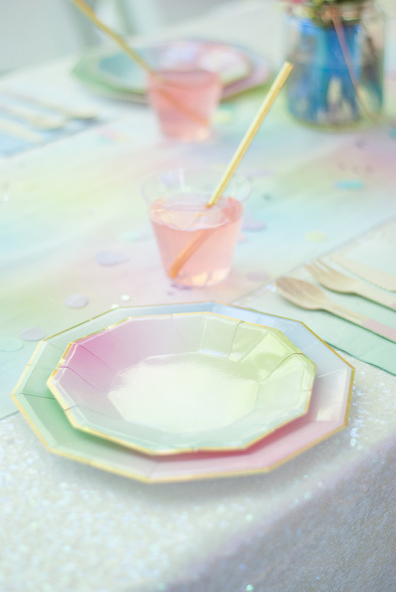 Pastel iridescent girl's birthday party Inspiration