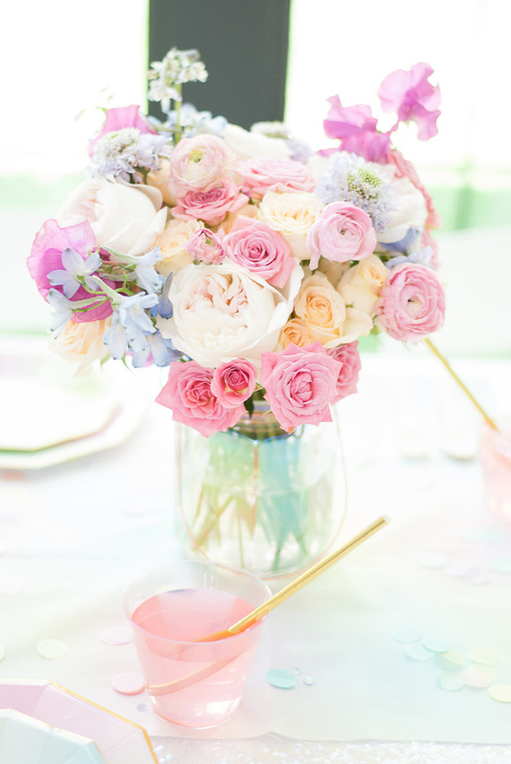 Pastel iridescent girl's birthday party Inspiration
