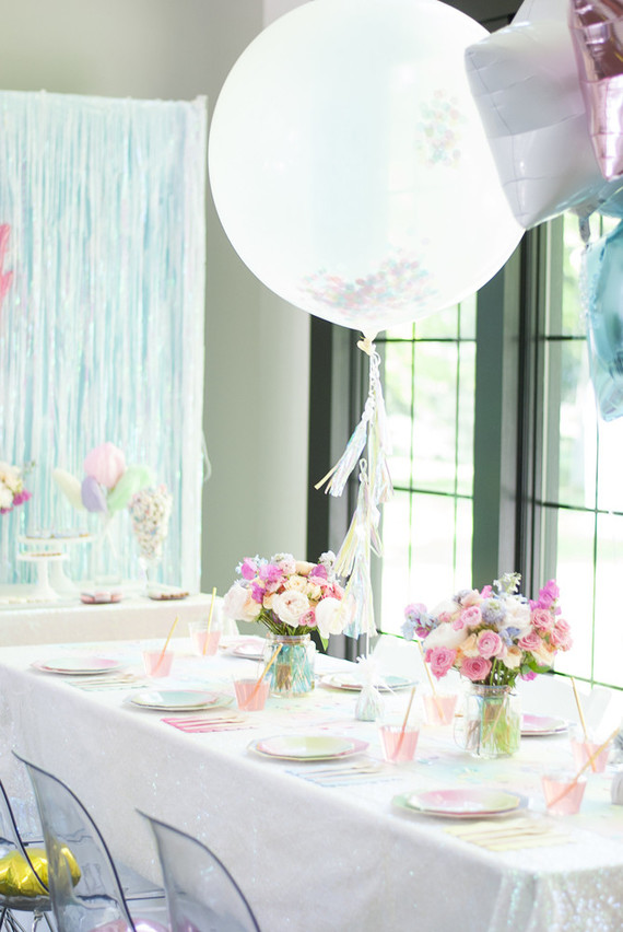 Pastel iridescent girl's birthday party Inspiration