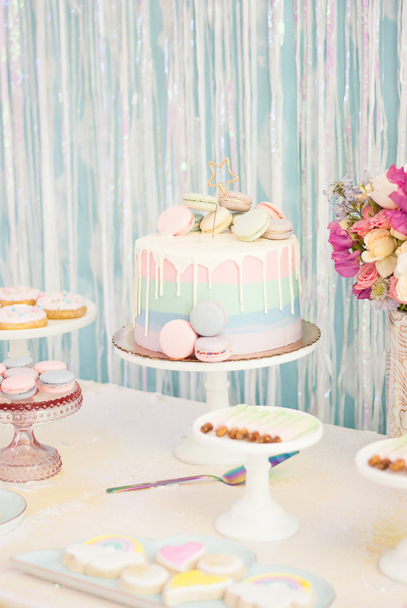 Pastel iridescent girl's birthday party Inspiration