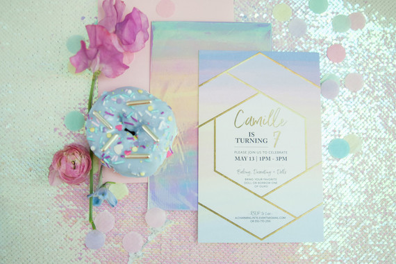 Pastel iridescent girl's birthday party Inspiration