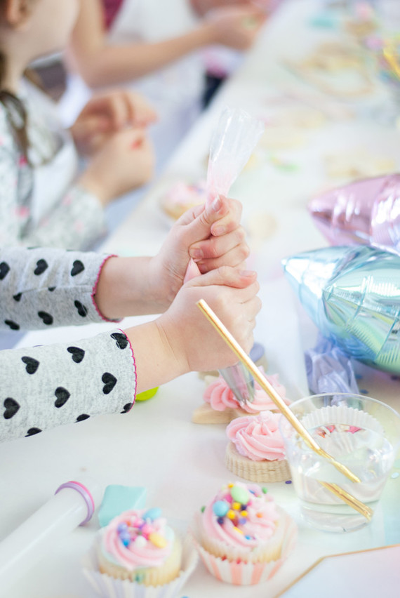 Pastel iridescent girl's birthday party Inspiration