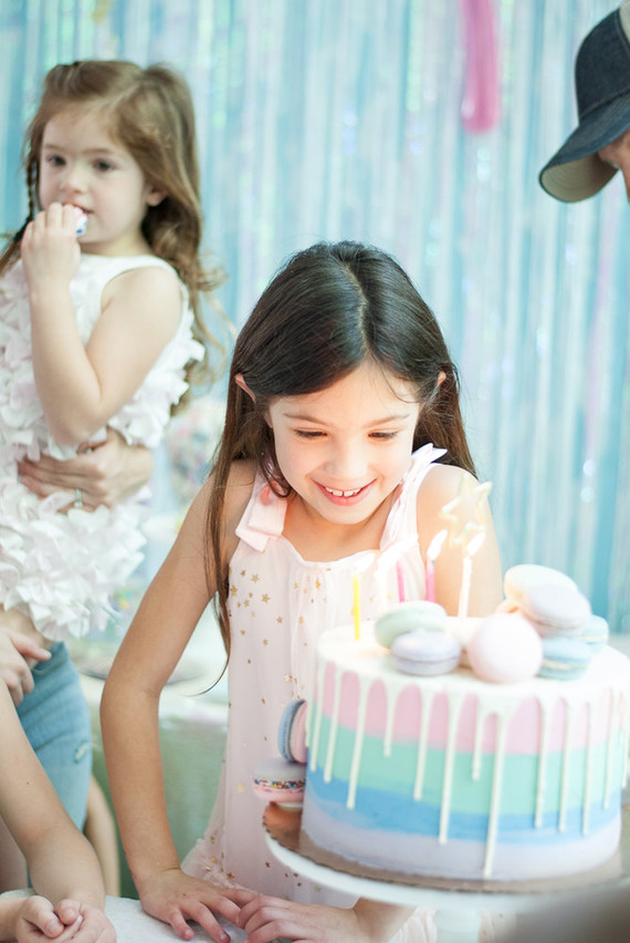 Pastel iridescent girl's birthday party Inspiration
