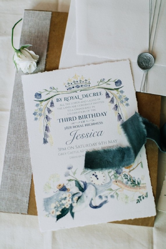 Rustic modern Cinderella invites