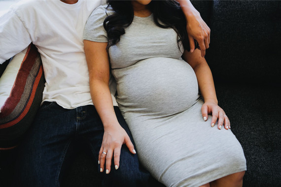 Coffee shop maternity photos
