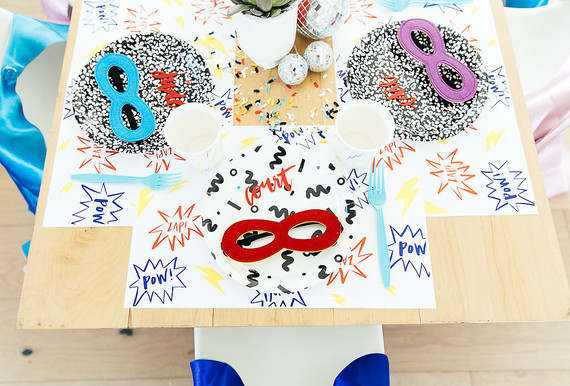 Modern super hero 3rd birthday party