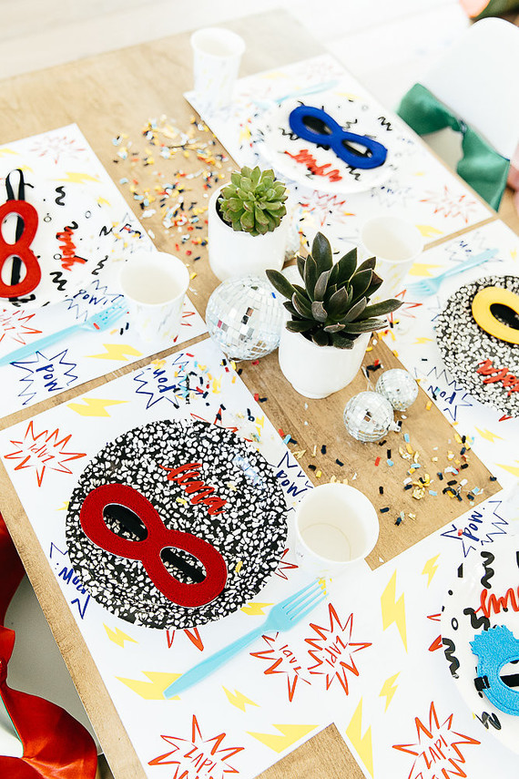 Modern super hero 3rd birthday party Inspiration