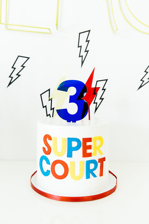 Modern super hero 3rd birthday party