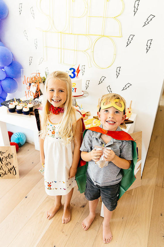 Modern super hero 3rd birthday party