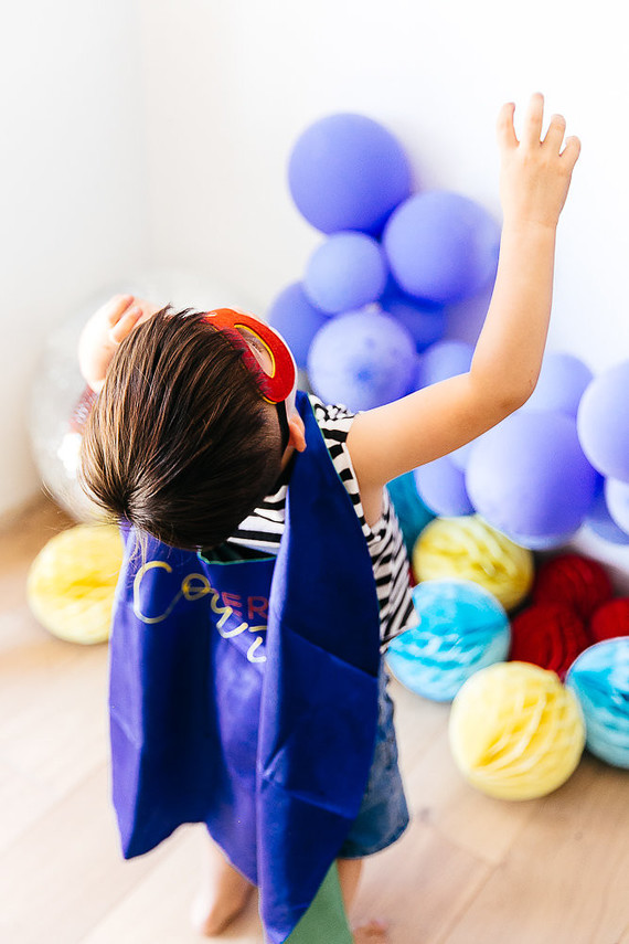 Modern super hero 3rd birthday party