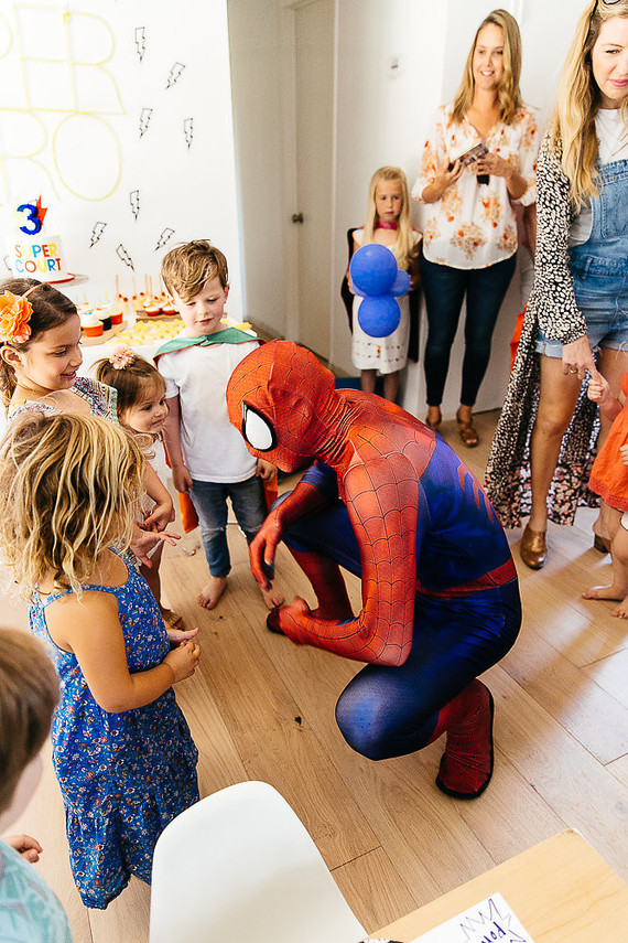 Modern super hero 3rd birthday party
