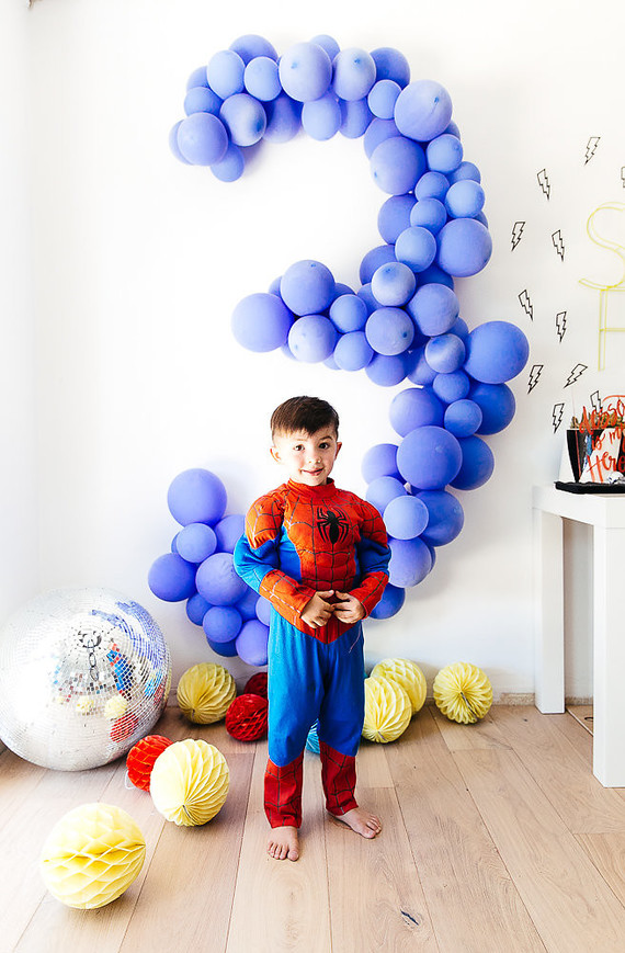 Modern super hero 3rd birthday party Inspiration