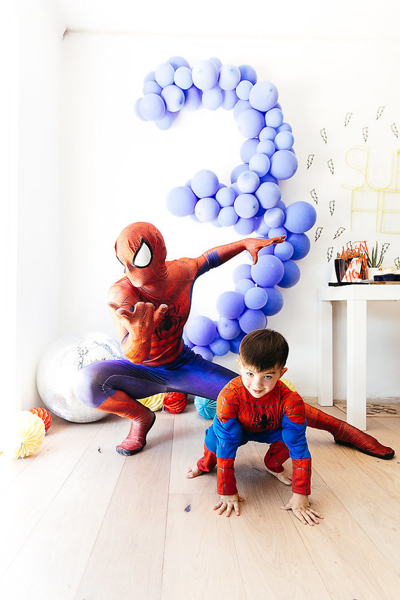 Modern super hero 3rd birthday party