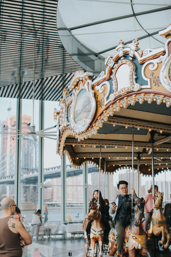 Brooklyn carousel 1st birthday for twins