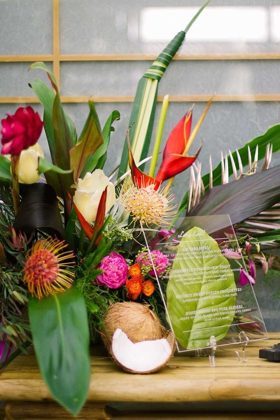 Tiki inspired bridal shower