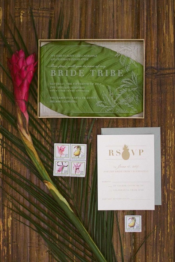Tiki inspired bridal shower