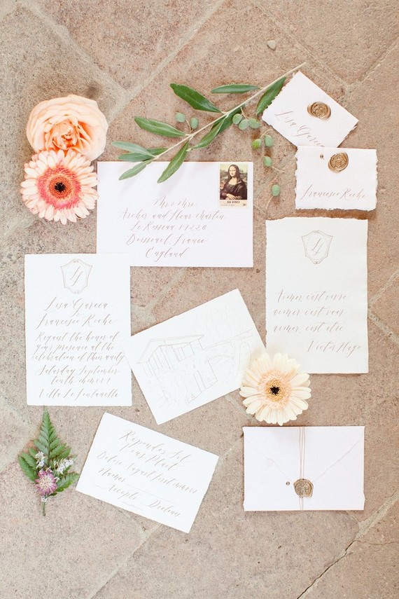 Calligraphy wedding invitations