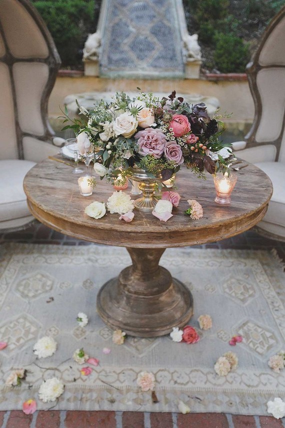 Romantic floral arrangement Inspiration