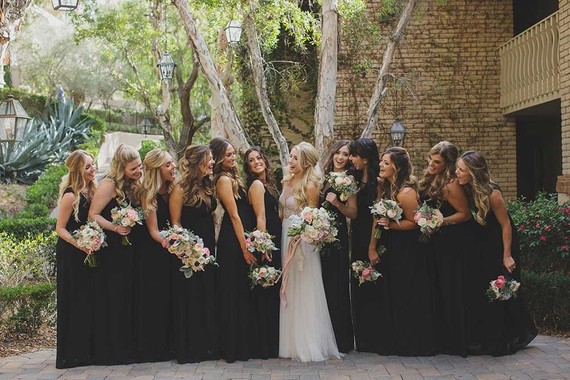 Black bridesmaids dresses
