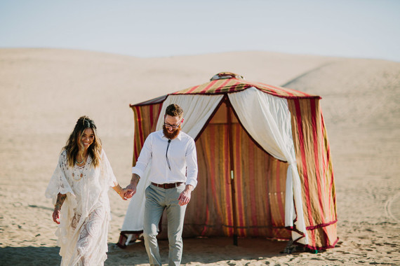 Nomadic desert caravan wedding inspiration