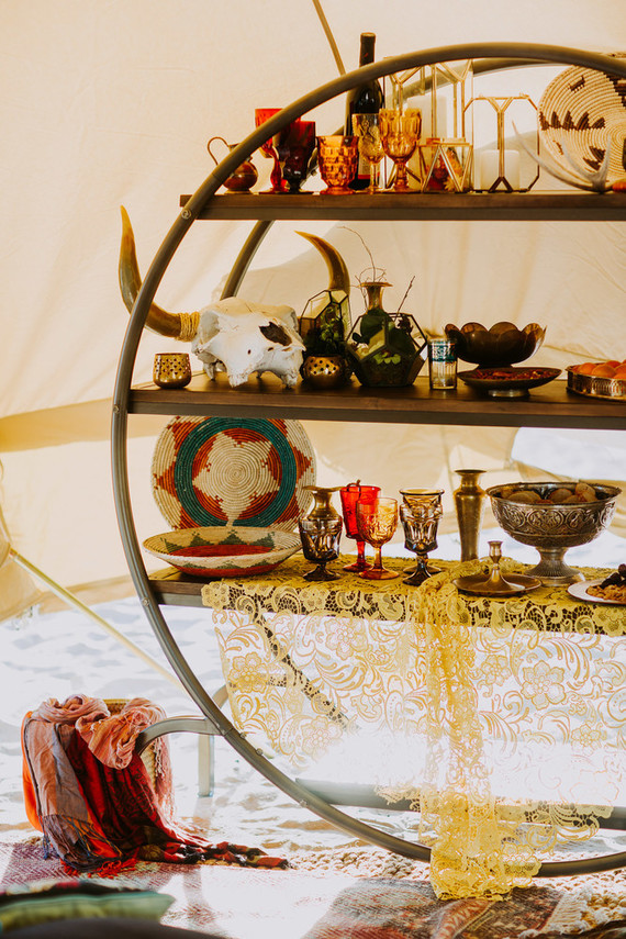 Nomadic desert caravan wedding inspiration