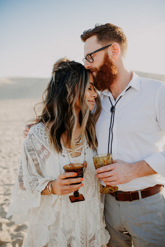 Desert wedding portrait