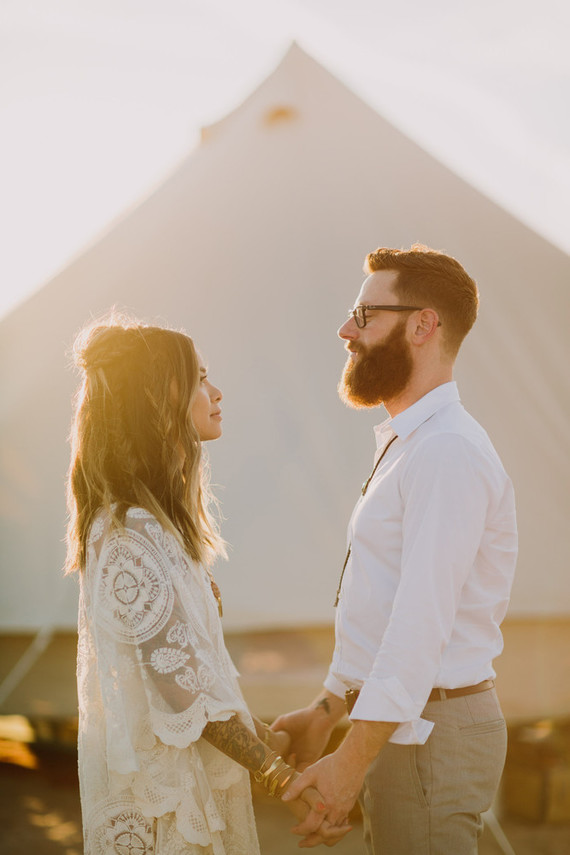 Desert wedding portrait
