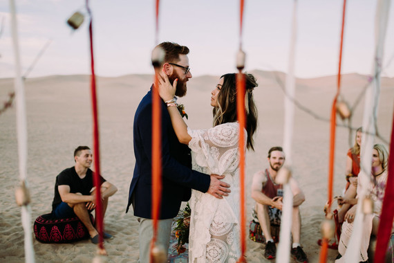 Desert wedding ceremony