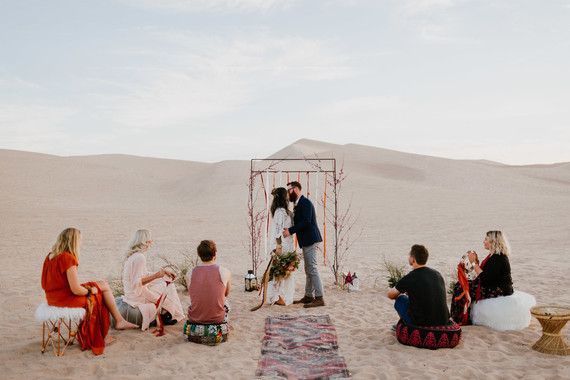 Desert wedding ceremony