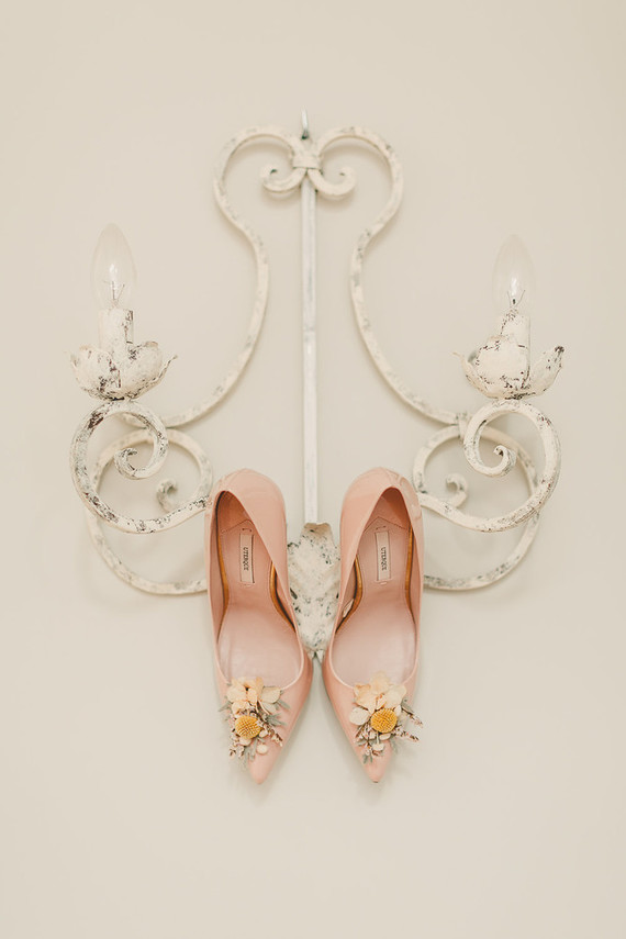 Uterqüe pink bridal shoes