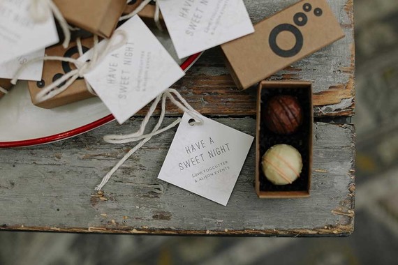 Chocolate favor boxes