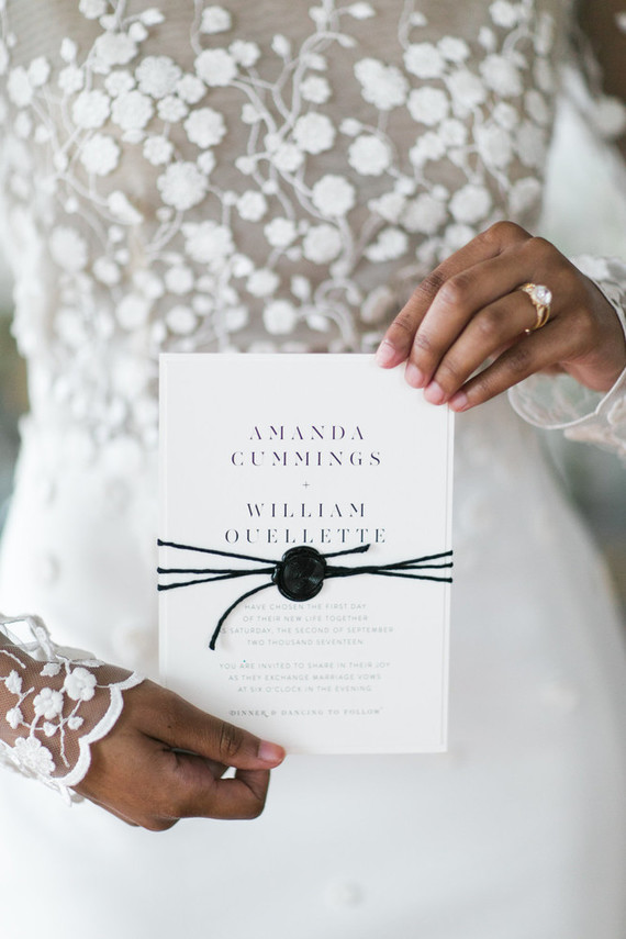 Modern wedding invitations