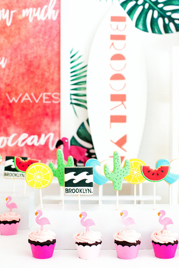 Modern tropical baby shower ideas