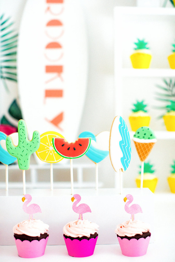 Modern tropical baby shower ideas
