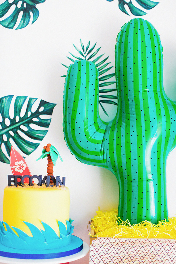 Modern tropical baby shower ideas