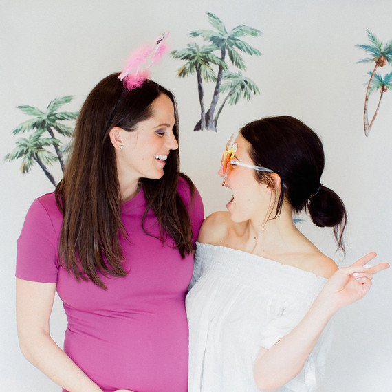 Modern tropical baby shower ideas