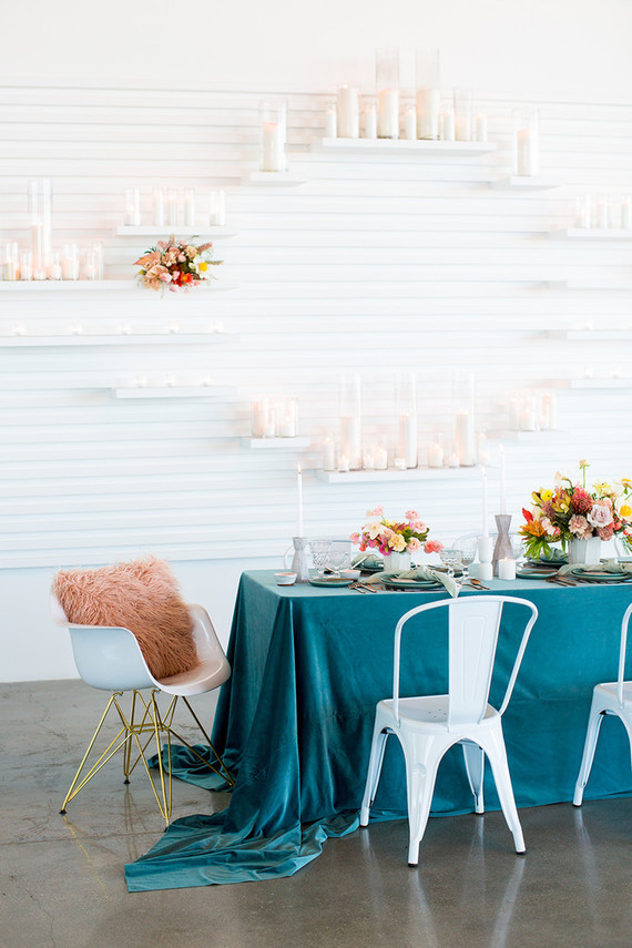 Teal tablescape