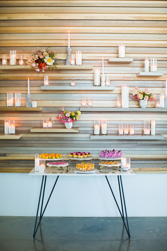 Modern wedding desserts