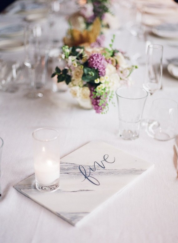 Marble table numbers