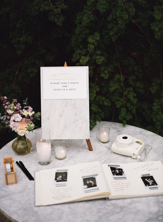 Polaroid guest book