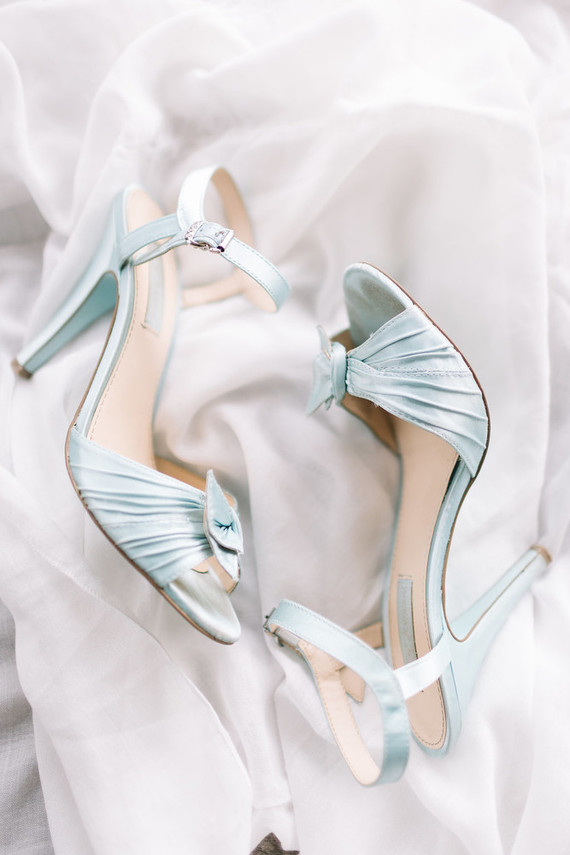 Blue bridal shoes