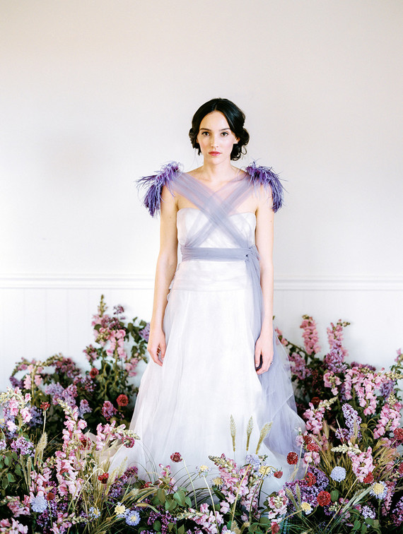 Feather wedding dress topper