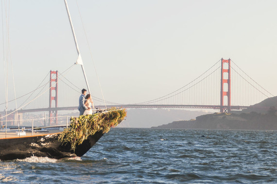 Sailboat wedding portrait