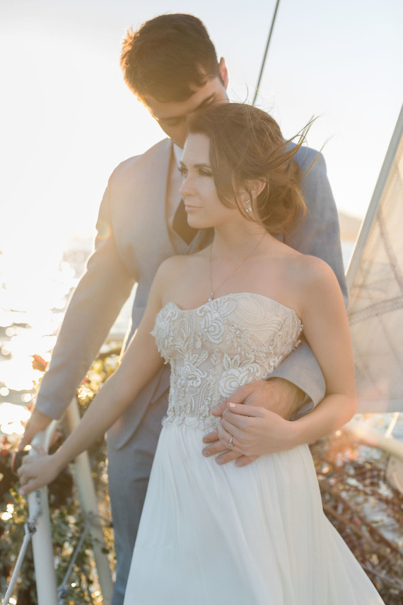 Sailboat wedding portrait