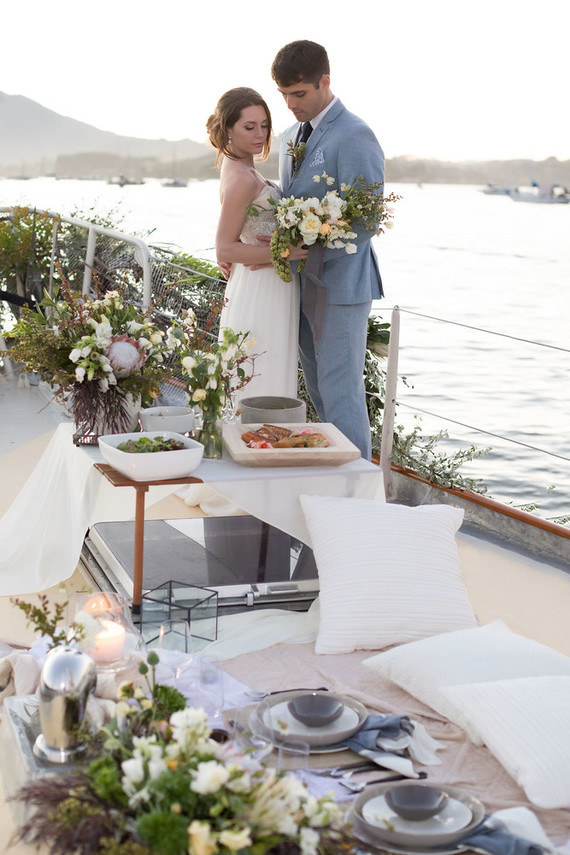 Sailboat wedding portrait