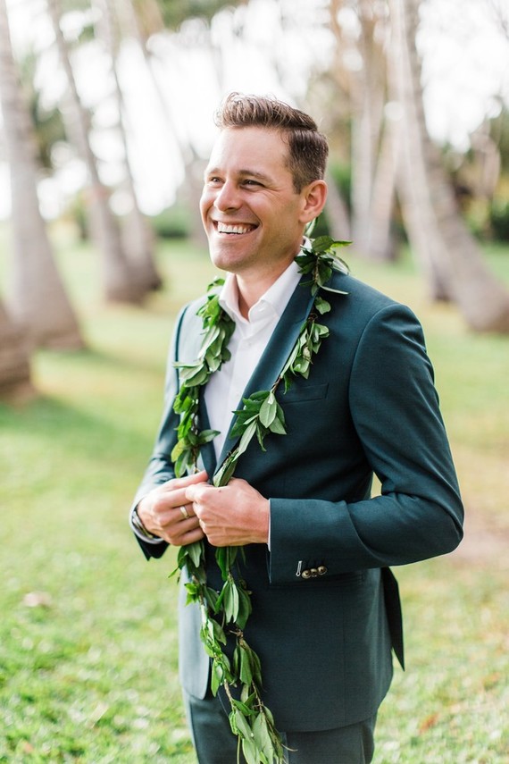 Tropical groom fashion