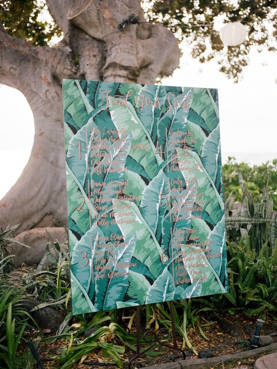 Tropical seating chart Inspiration