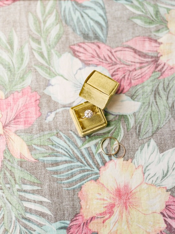 Gold ring box