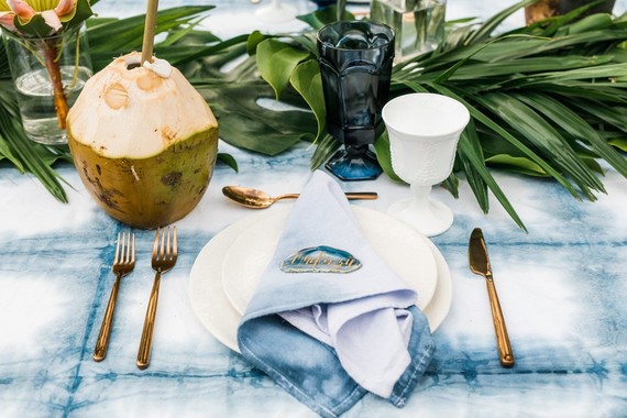 Indigo place settings