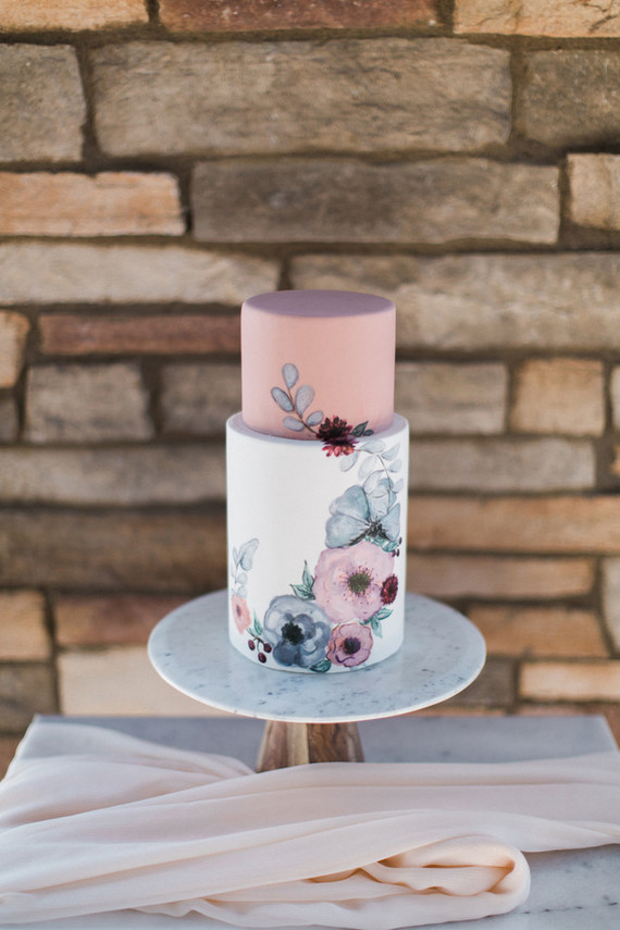 Floral wedding cake